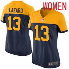 Women Green Bay Packers #13 Allen Lazard Nike Navy Game NFL Jersey